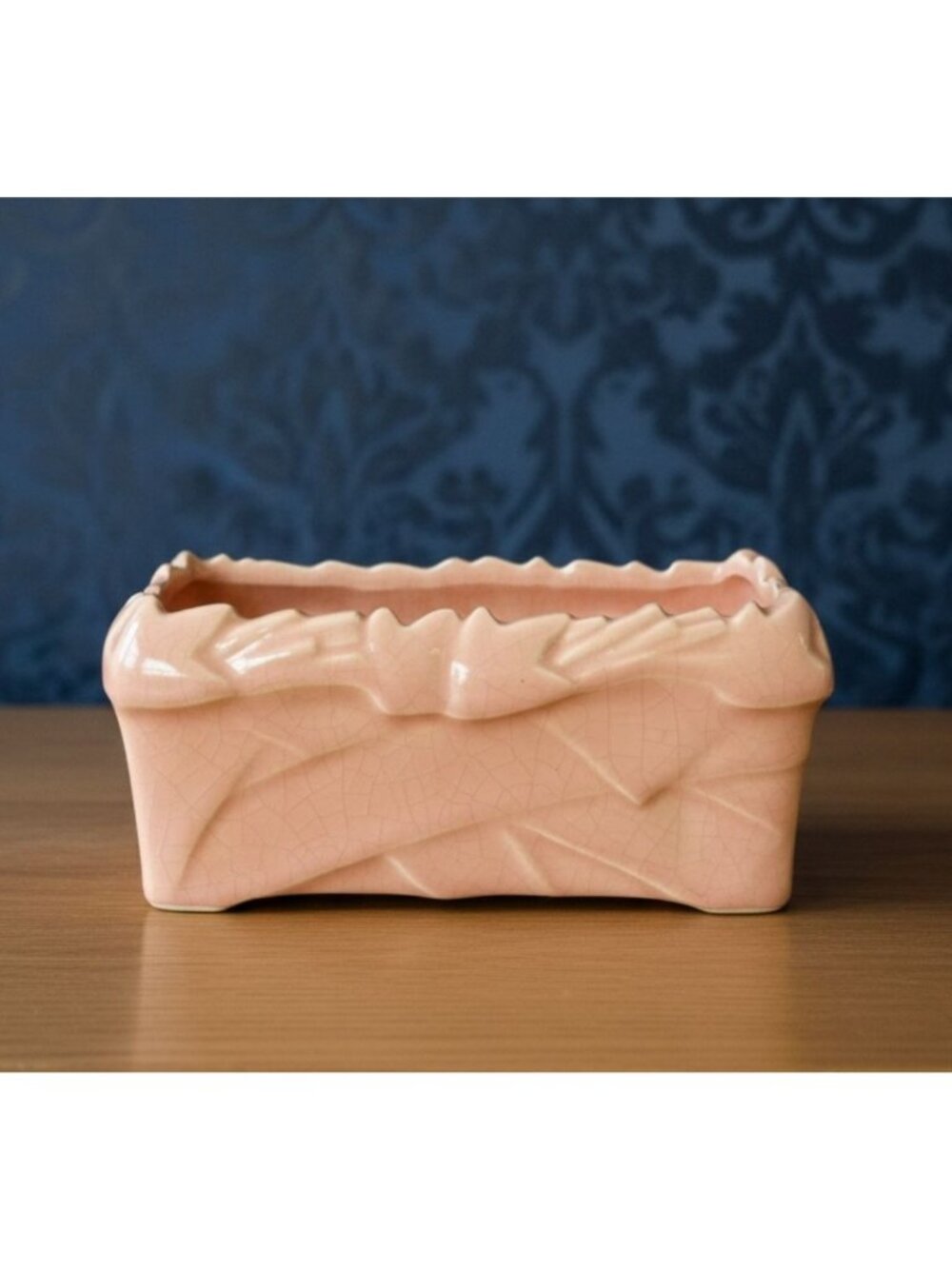 Old McCoy Peachy Pink Rectangle Planter, MCM